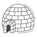 Alaska igloo icon, outline style