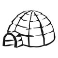 Alaska igloo icon, simple style