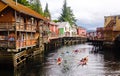 Alaska Kayaking Creek Street Royalty Free Stock Photo