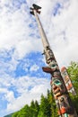 Alaska Ketchikan 55 Foot Tall Tlingit Totem Pole Royalty Free Stock Photo