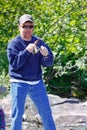 Alaska - Man Fishing for Sockeye Salmon Royalty Free Stock Photo