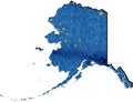 Alaska map with flag inside Royalty Free Stock Photo