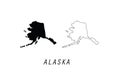 Alaska state map outline 