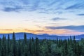 Alaska mountain range sunrise, Pacific north west, Denali National Park, Mountain landscape Royalty Free Stock Photo