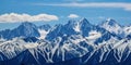 Alaska mountain range wilderness nature landscape snowy mountains wallpaper Royalty Free Stock Photo