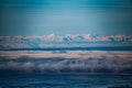 Alaska Mountain Range with winter twilight Royalty Free Stock Photo