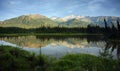 Alaska mountains and wilderness outback lake Royalty Free Stock Photo