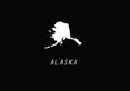 Alaska outline map state shape united states Royalty Free Stock Photo