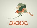 Alaska poster in retro style.