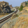 Alaska Railroad at Beluga Point in The Chugach Mountains Off The Seward Highway