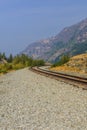 Alaska Railroad at Beluga Point Ocean Coastline, Pacific North West Coastline, Seward Highway, Royalty Free Stock Photos