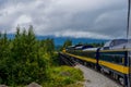 Alasks Railroad in Alaska.  Passenger and freight. Royalty Free Stock Photo