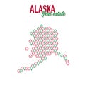 Alaska real estate properties map. Text design. Alaska US state realty concept. Vector illustration