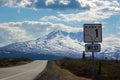 Alaska road sign on Glenn Highway