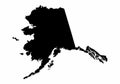 Alaska silhouette map