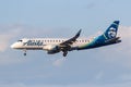 Alaska SkyWest Airlines Embraer 175 airplane at Los Angeles Airport in the United States