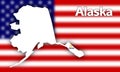 Alaska state contour Royalty Free Stock Photo