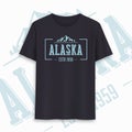 Alaska state graphic t-shirt design, typography, print. Vector illustration. Royalty Free Stock Photo