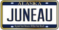 Alaska State License Plate Mockup With The Capital City Juneau Royalty Free Stock Photo