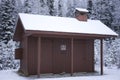 Alaska State Park public bathroom