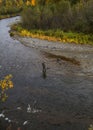 Alaska Steelhead fisherman Royalty Free Stock Photo