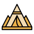 Alaska tent icon vector flat