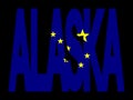 Alaska with their flag