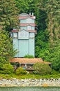 Alaska Unusual Home Auke Bay Near Juneau Royalty Free Stock Photo