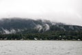 Alaska USA - Cruising in Auke Bay in a cloudy day Royalty Free Stock Photo