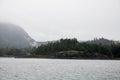 Alaska USA - Cruising in Auke Bay in a cloudy day Royalty Free Stock Photo