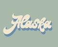 Alaska. Vector hand drawn lettering isolated.