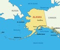 Alaska - vector map of country Royalty Free Stock Photo