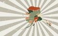 Alaska vintage map. Royalty Free Stock Photo