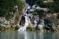 Alaska, waterfall in the Stephens Passage