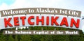 Alaska Welcome to Ketchikan Sign Royalty Free Stock Photo