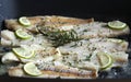 Alaskan cod in butter with rosemary