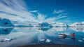 Alaskan Float plane aircraft at rest in lake with forest behind