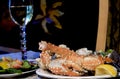 Alaskan King Crab Dinner Royalty Free Stock Photo