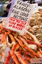 Alaskan King Crab on Ice Royalty Free Stock Photo