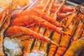 Alaskan king crab legs and shrimp seafood