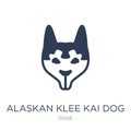 Alaskan Klee Kai dog icon. Trendy flat vector Alaskan Klee Kai d