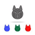 Alaskan Malamute face icon. Elements of dogs multi colored icons. Premium quality graphic design icon. Simple icon for websites, w Royalty Free Stock Photo