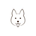 Alaskan malamute icon. One of the dog breeds hand draw icon Royalty Free Stock Photo