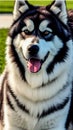 Alaskan Malamute illustration Artificial Intelligence artwork generated Royalty Free Stock Photo