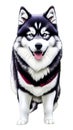 Alaskan Malamute illustration Artificial Intelligence artwork generated Royalty Free Stock Photo