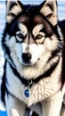 Alaskan Malamute illustration Artificial Intelligence artwork generated Royalty Free Stock Photo