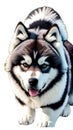 Alaskan Malamute illustration Artificial Intelligence artwork generated Royalty Free Stock Photo