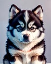 Alaskan Malamute friendly puppy sled dog portrait breed animal