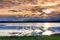 Alaskan summer - serene view of Wonder Lake, Denali National Park Royalty Free Stock Photo