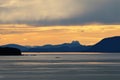 Alaskan sunset from cruise ship